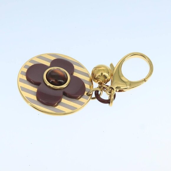 LOUIS VUITTON Monogram Rayure Bijoux Sac Key Holder Gold M66464 LV Auth 106634M - Picture 1 of 6